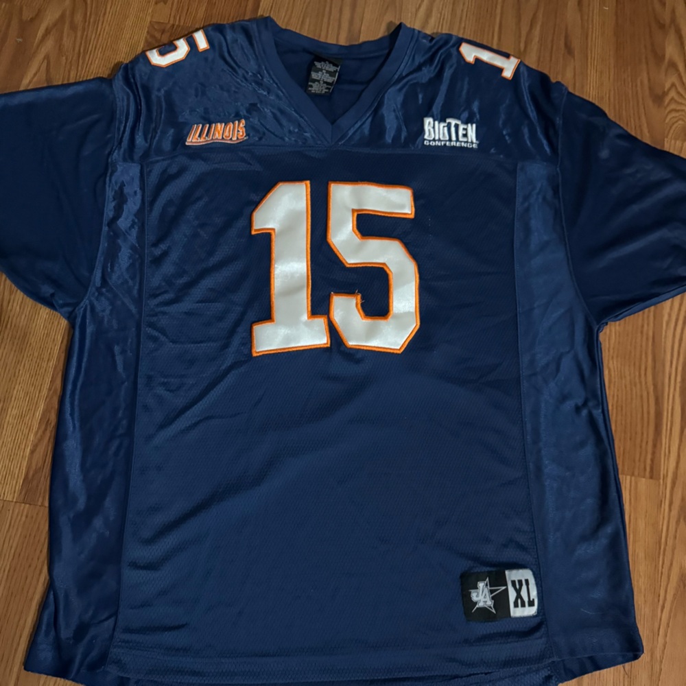 Illinois Big Ten Blue 15 Jersey Fighting Illini Size XL Football Sports Athletic